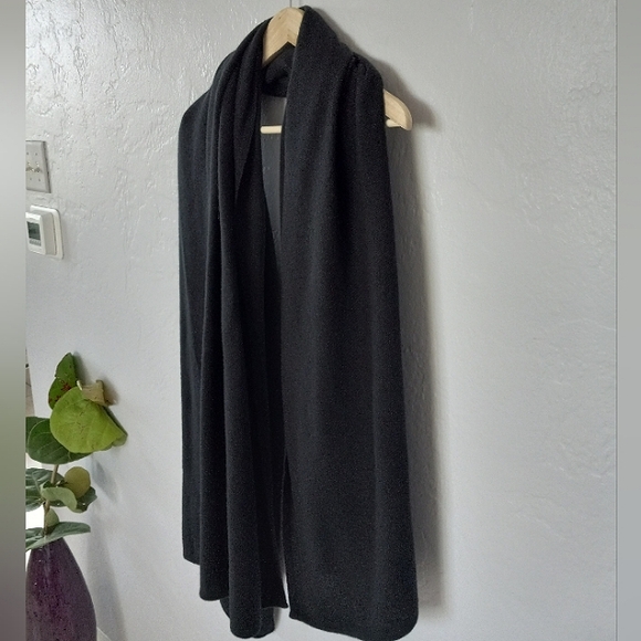 J. Crew Oversized Cashmere Wrap Black - Picture 9 of 11